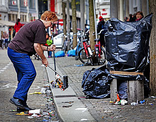Schoonmaakactie Boerenkerkhof 13 april 2019